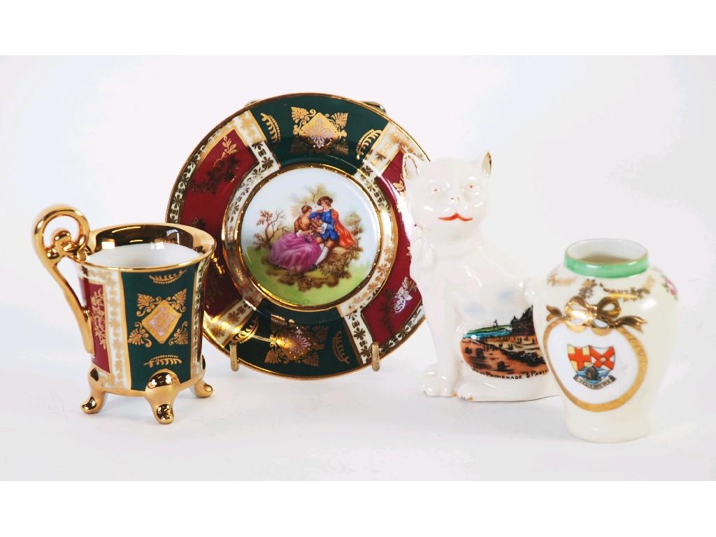 Appraisal: LA REINE 'VIENNA' STYLE CABINET CUP AND SAUCER the cup