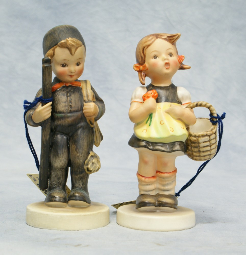 Appraisal: Hummel figurines Chimney Sweep Hum Sister Hum TMK- Full Bee