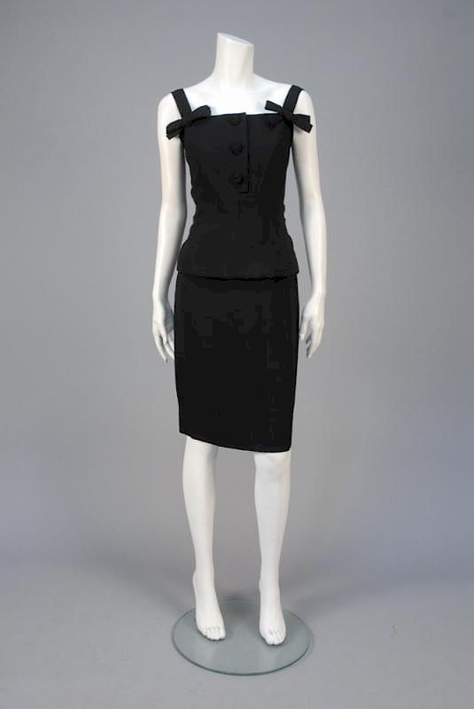 Appraisal: HARRODS LABEL LINEN and SILK DAY DRESS c Sleeveless black