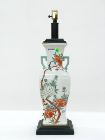 Appraisal: Pair of Vintage Asian ceramic table lamps ceramic portion is