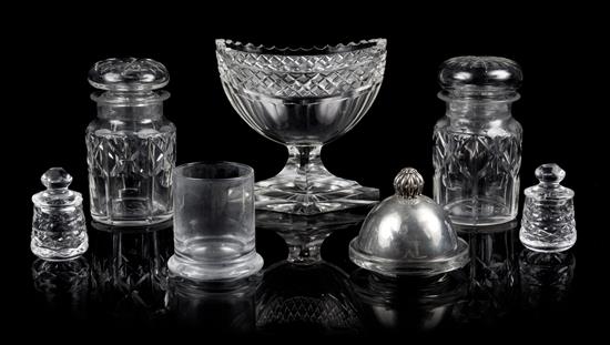 Appraisal: Sale Lot A Group of Glass Table Articles comprising an