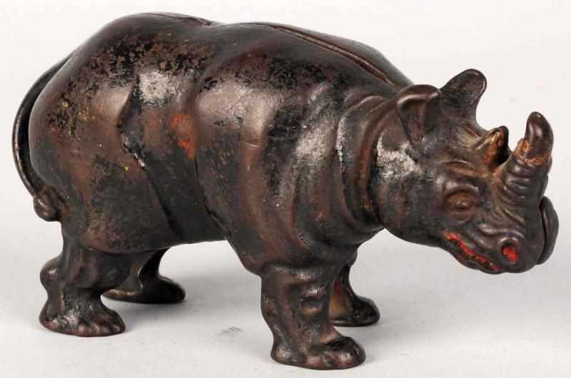 Appraisal: Cast Iron Rhino Still Bank Manufactured by A C Williams