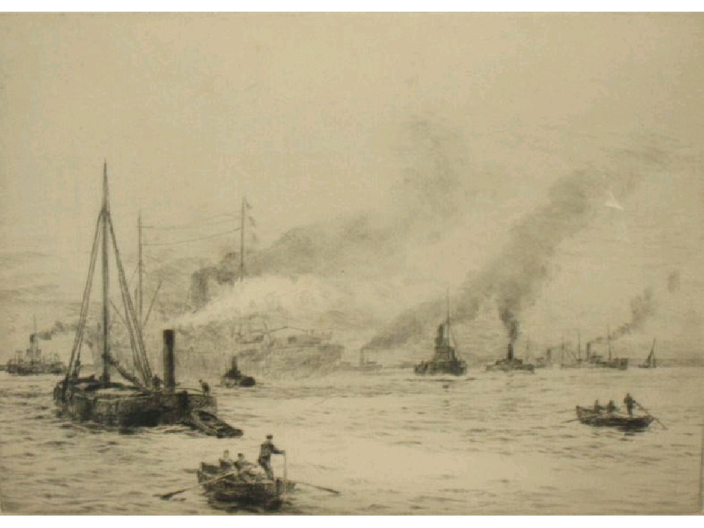 Appraisal: WILLIAM LIONEL WYLLIE The Bustling Mersea signed in pencil to