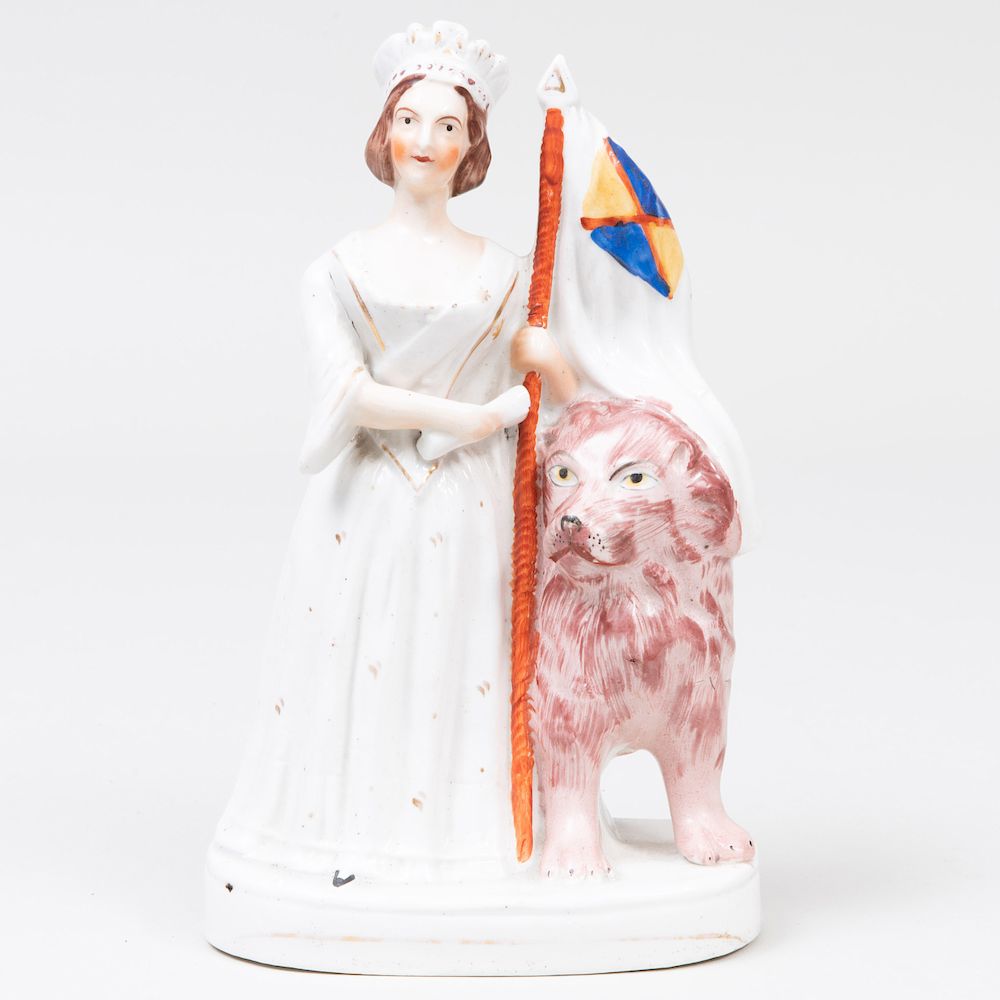 Appraisal: Staffordshire Pottery 'Queen Victoria' Flatback Figure in high Thornton Collection