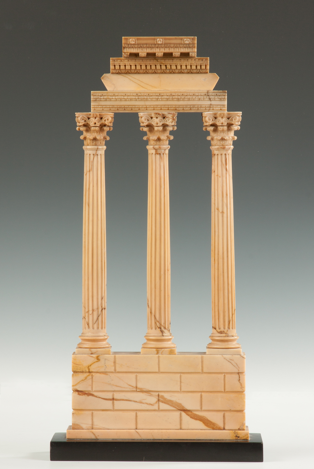 Appraisal: Grand Tour Giallo Antico Marble Model of the Temple of