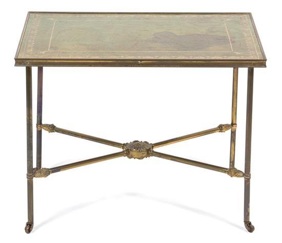 Appraisal: Sale Lot A Neoclassical Style Gilt Metal Occasional Table th