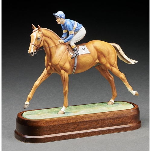 Appraisal: A Royal Worcester equestrian model of Grundy and Pat Eddery