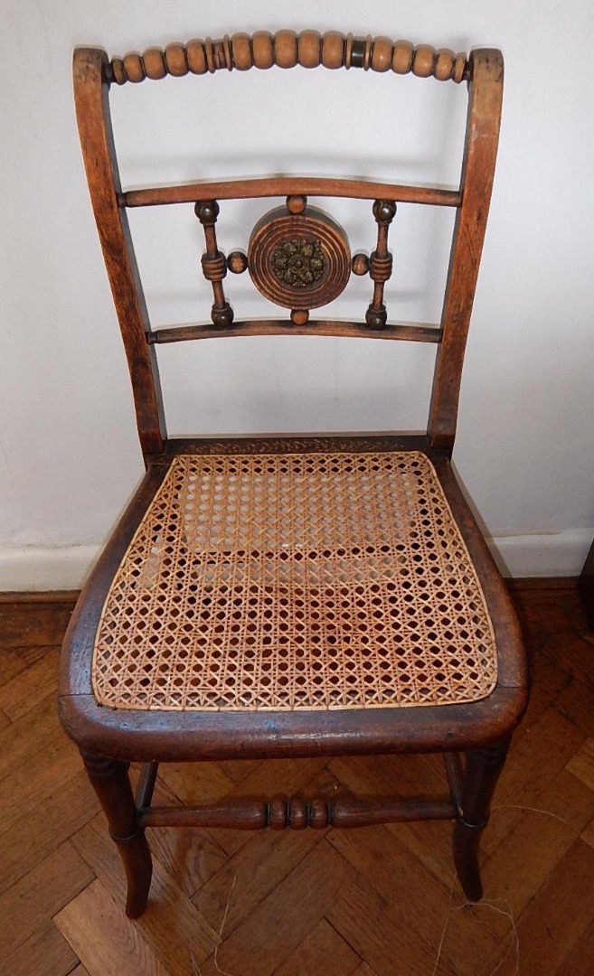 Appraisal: A cane seated beech single chair