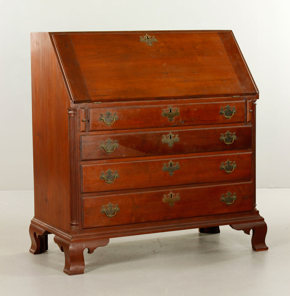 Appraisal: - th C New England Chippendale Desk th century New