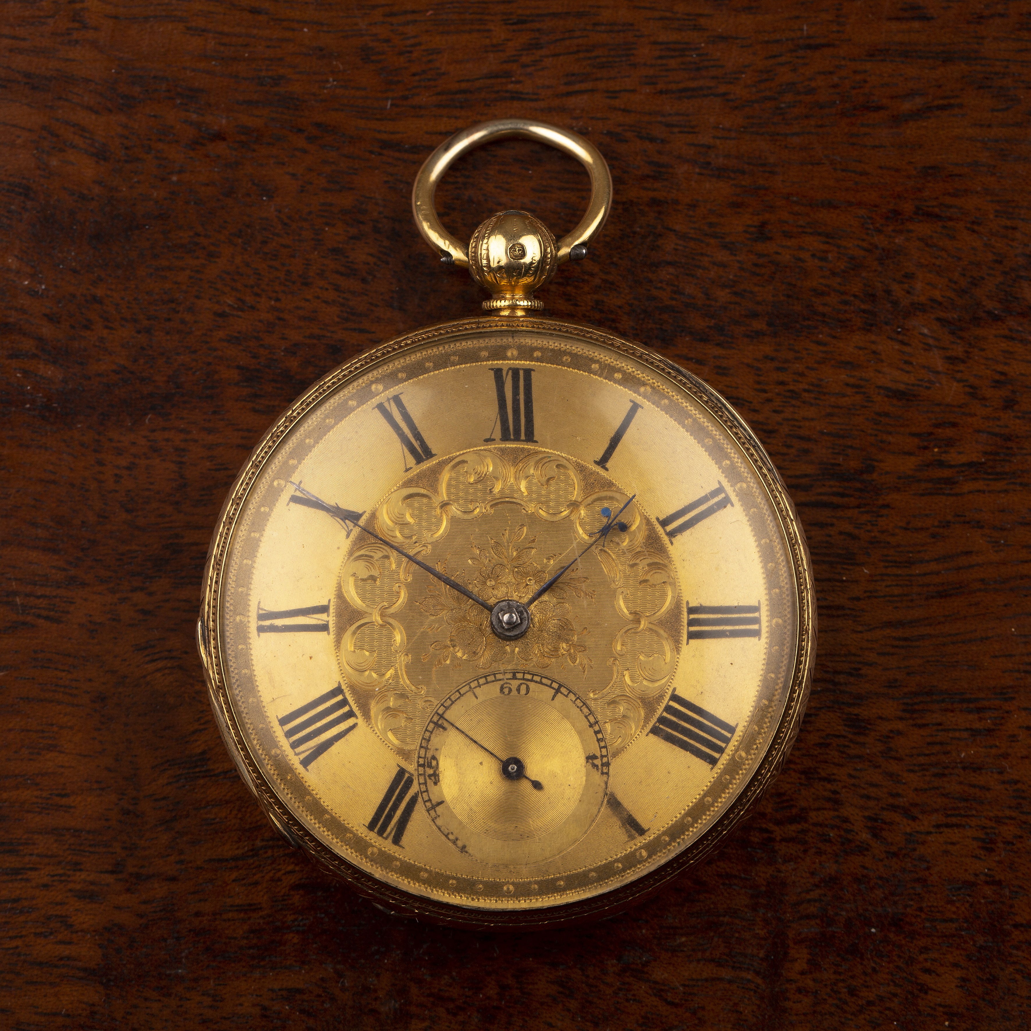 Appraisal: Victorian ct gold cased pocket watch the gilded engraved dial