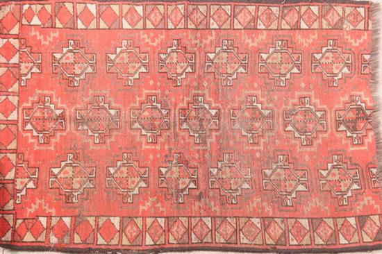 Appraisal: THREE RUGS Afghan ft in x ft in Turkish ft