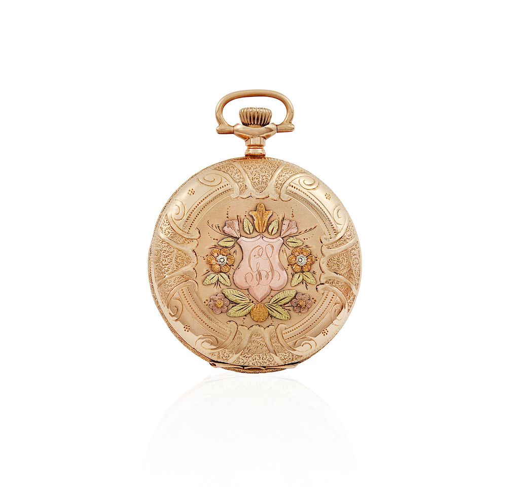 Appraisal: k Multi-Color Gold Elgin Pocket Watch k multi-color gold Elgin