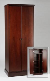 Appraisal: Contemporary mahogany storage cabinet Contemporay mahogany tall storage cabinet opening