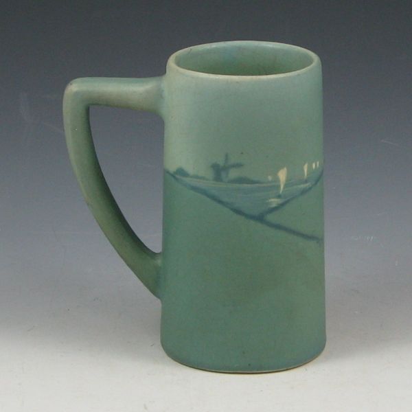 Appraisal: Weller Dresden mug with Dutch scene of sailboats and windmills