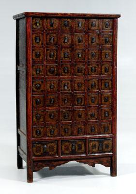 Appraisal: Chinese apothecary cabinet drawers with divided interiors over three large