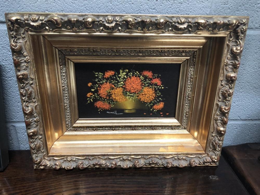 Appraisal: FRAMED OIL ON BOARD STILL LIFE BY JACK HAMMELLJack Hammell