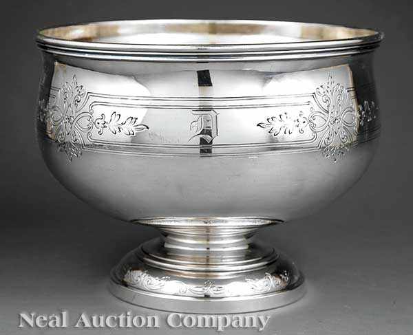 Appraisal: A Reed and Barton Silverplate Punch Bowl monogrammed D height