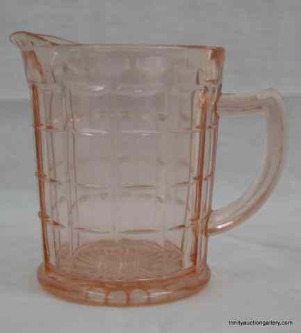 Appraisal: c 's Depression Era Pink Glass Cream PitcherIn the ''Colonial