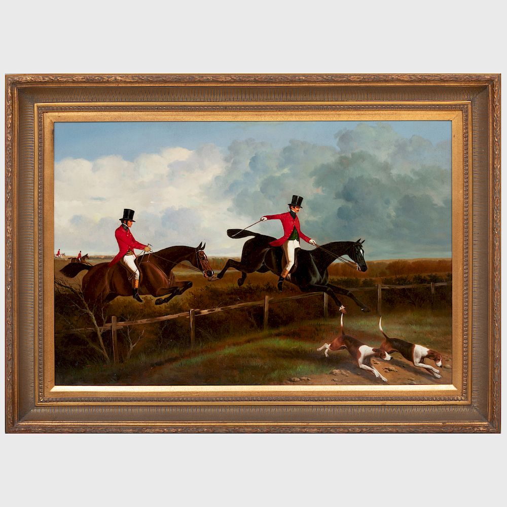 Appraisal: Jack Smith Hunting Scene Oil on canvas signed 'Jack Smith'