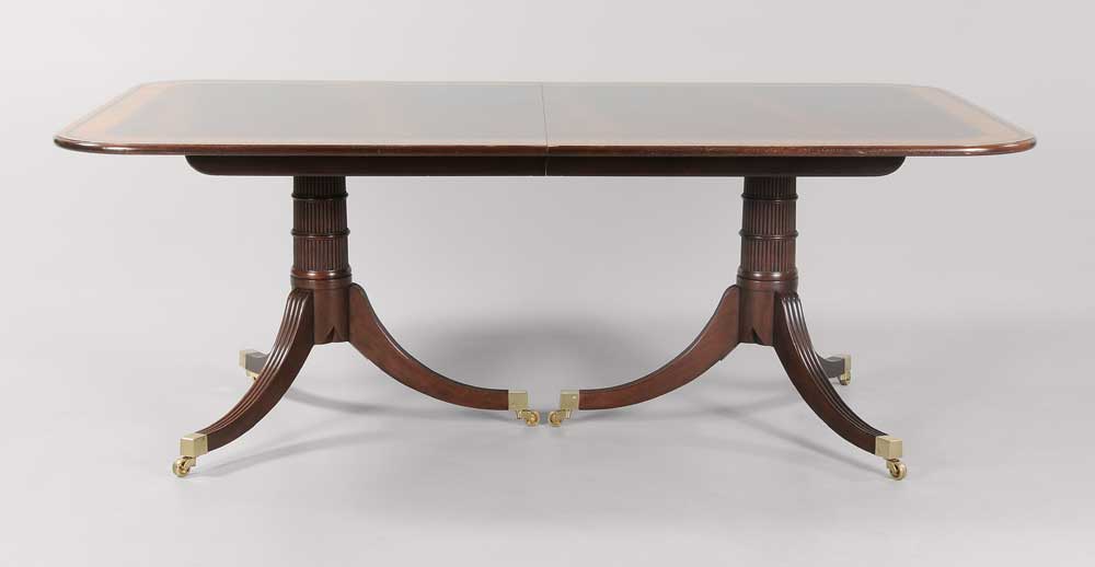 Appraisal: Regency Style Baker Dining Table modern construction by Baker Furniture