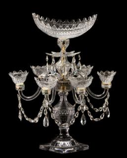 Appraisal: Superb Georgian Sweetmeat Cut Glass Epergne Anglo-Irish likely th century