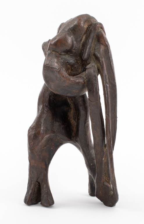 Appraisal: ABSTRACT EXPRESSIONIST PATINATED BRONZE SCULPTURE Abstract Expressionist patinated bronze statue