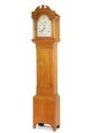 Appraisal: TALL CLOCK - Country Hepplewhite pine cased tall clock marked