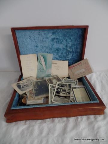 Appraisal: Old Photos Post Cards Memory Box Neat old memory box