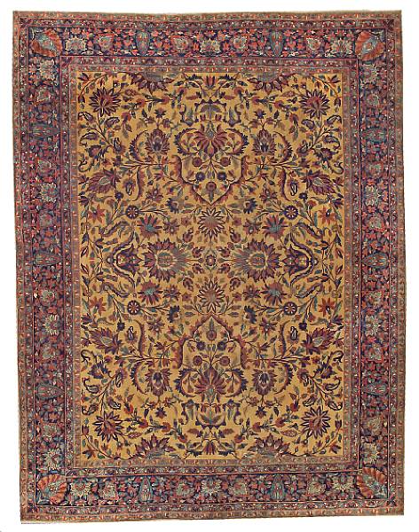 Appraisal: A Tabriz carpet Northwest Persia circa size approximately ft in