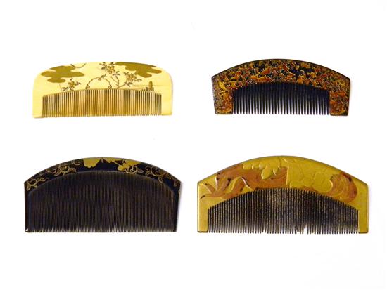 Appraisal: th C Japanese women's accessories four pieces including decorative gilt