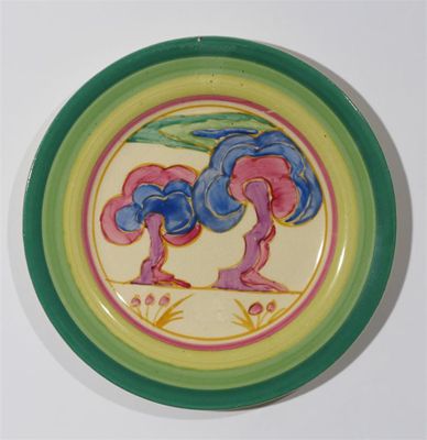 Appraisal: Oasis' a Clarice Cliff Fantasque Bizarre side plate painted in