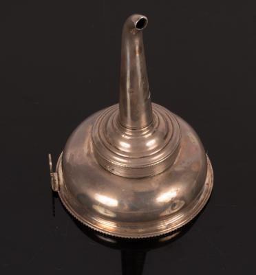 Appraisal: A George III silver wine funnel Hester Bateman no date