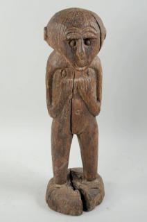 Appraisal: African Carved Wood Figure African carved wood figure high wide