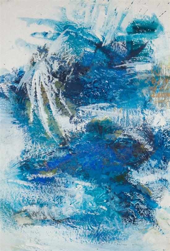 Appraisal: Ruth B Levin American - Abstract in Blue Green and