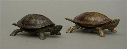 Appraisal: Two Victorian Tortoise-Form Table Bells x in