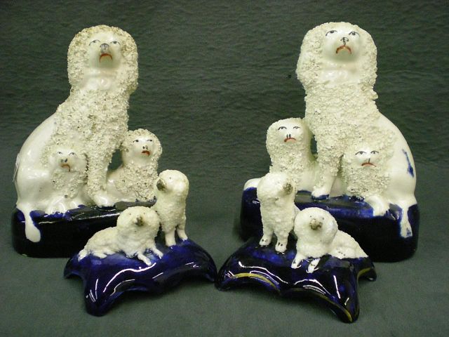 Appraisal: Two Pair of Staffordshire poodles including pair each with an