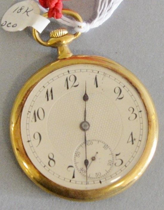 Appraisal: k gold open face pocket watch jewel mm t oz