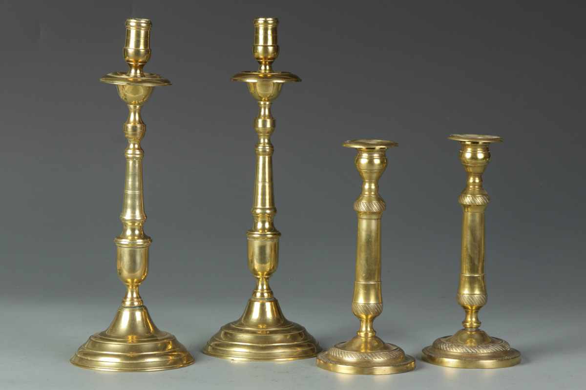 Appraisal: Pair of Brass Candle Sticks Ht '' Ht ''E