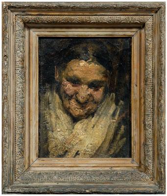 Appraisal: Frank Duveneck painting Ohio Germany Italy - An Old Woman