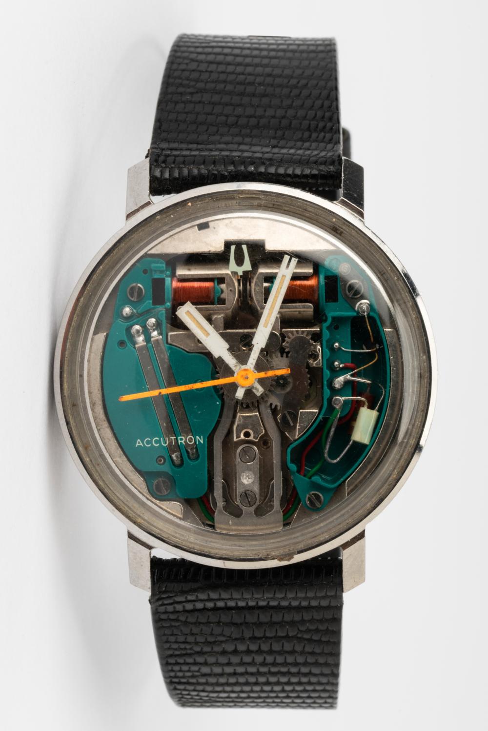 Appraisal: ACCUTRON WATCHWith mm round skeleton dial together with an Accutron