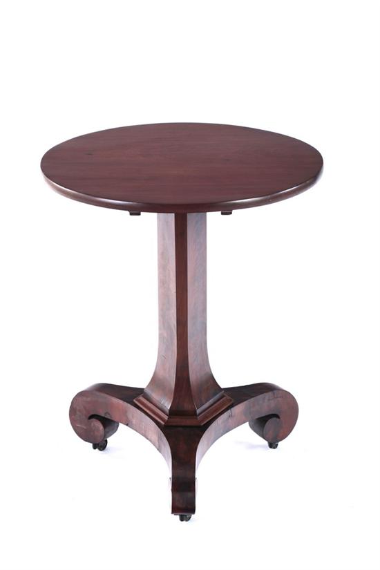 Appraisal: AMERICAN NEOCLASSICAL MAHOGANY TEA TABLE second quarter th century Baltimore