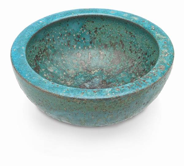 Appraisal: Gertrude Austrian - and Otto - Natzler bowl circa turquoise