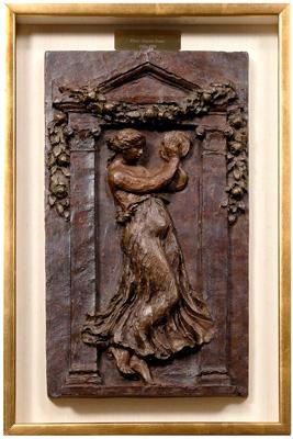 Appraisal: Bronze Renoir plaque recast La Danseuse au tambourin III signed