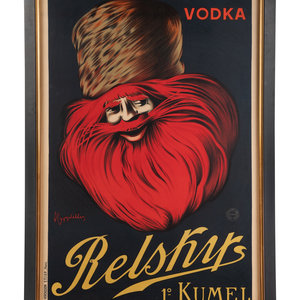 Appraisal: After Leonetto Cappiello Relsky's Vodka th Century impression lithograph x