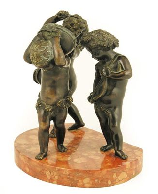 Appraisal: A late th century French bronze group of the musical