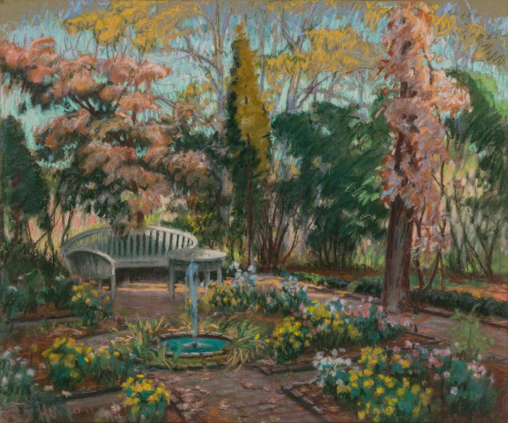 Appraisal: WILLIAM SAMUEL HORTON American - Seat in the Garden pastel