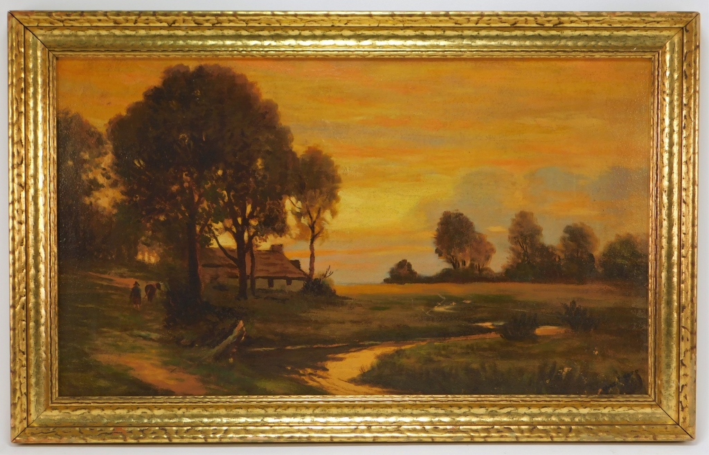 Appraisal: AFT CHARLES FIGARO ILLUMINATED LANDSCAPE PAINTING United States th CenturyImpressionist