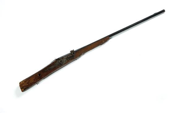 Appraisal: WHEEL LOCK RIFLE European th century Simply made oak stock