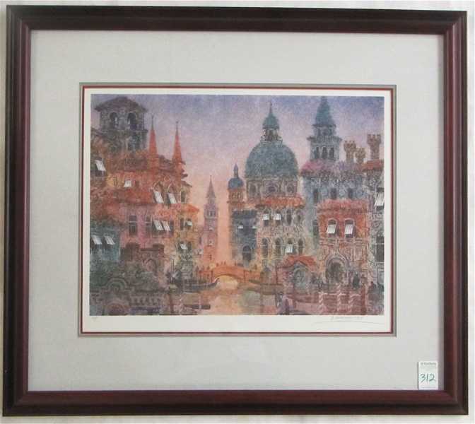 Appraisal: ANATOLE KRASNYANSKY OFFSET LITHOGRAPH ON PAPER Russian born Italy -