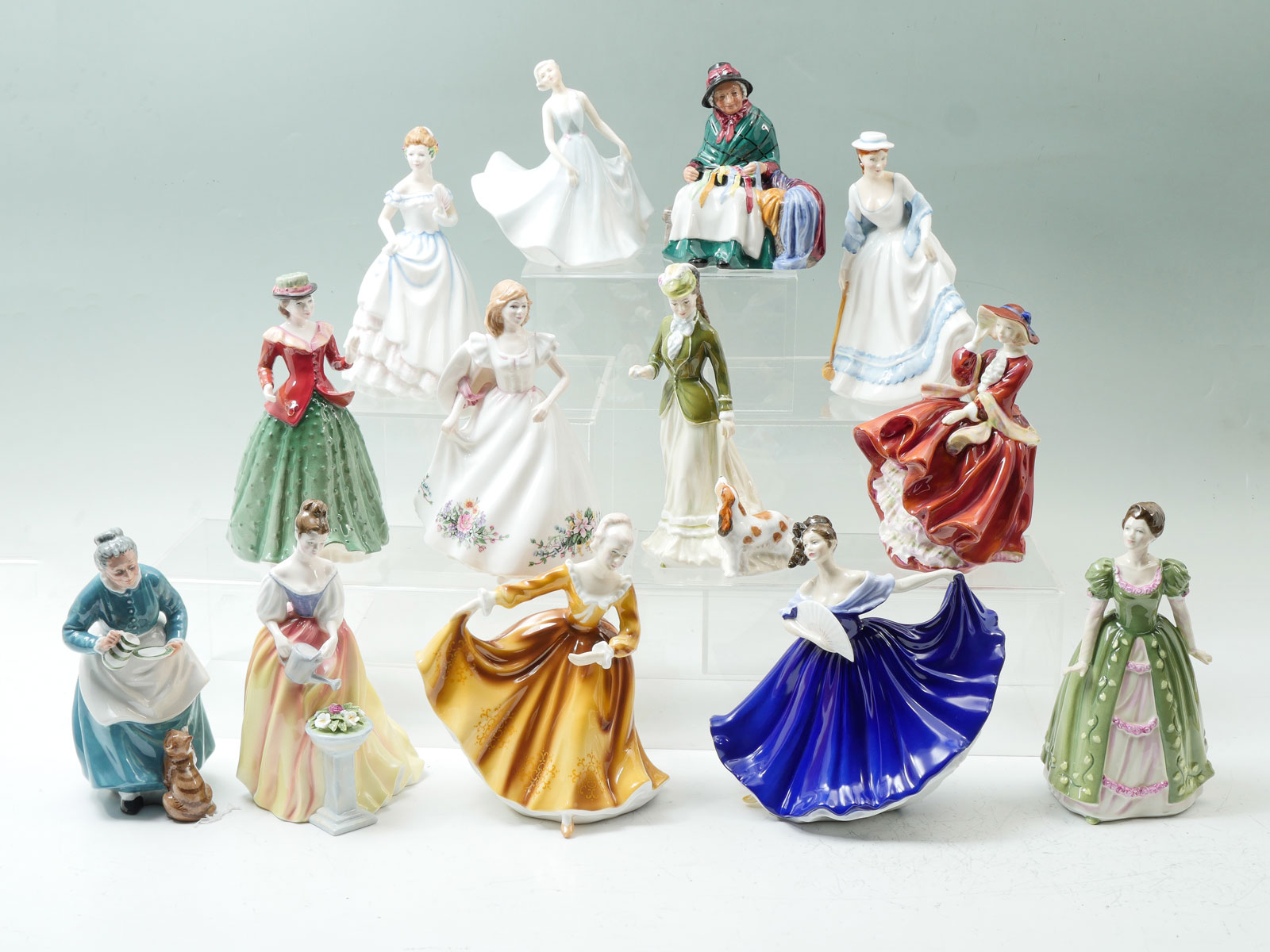 Appraisal: PC ROYAL DOULTON PORCELAIN COLLECTION Comprising Sarah Alexandra Gemma Claire